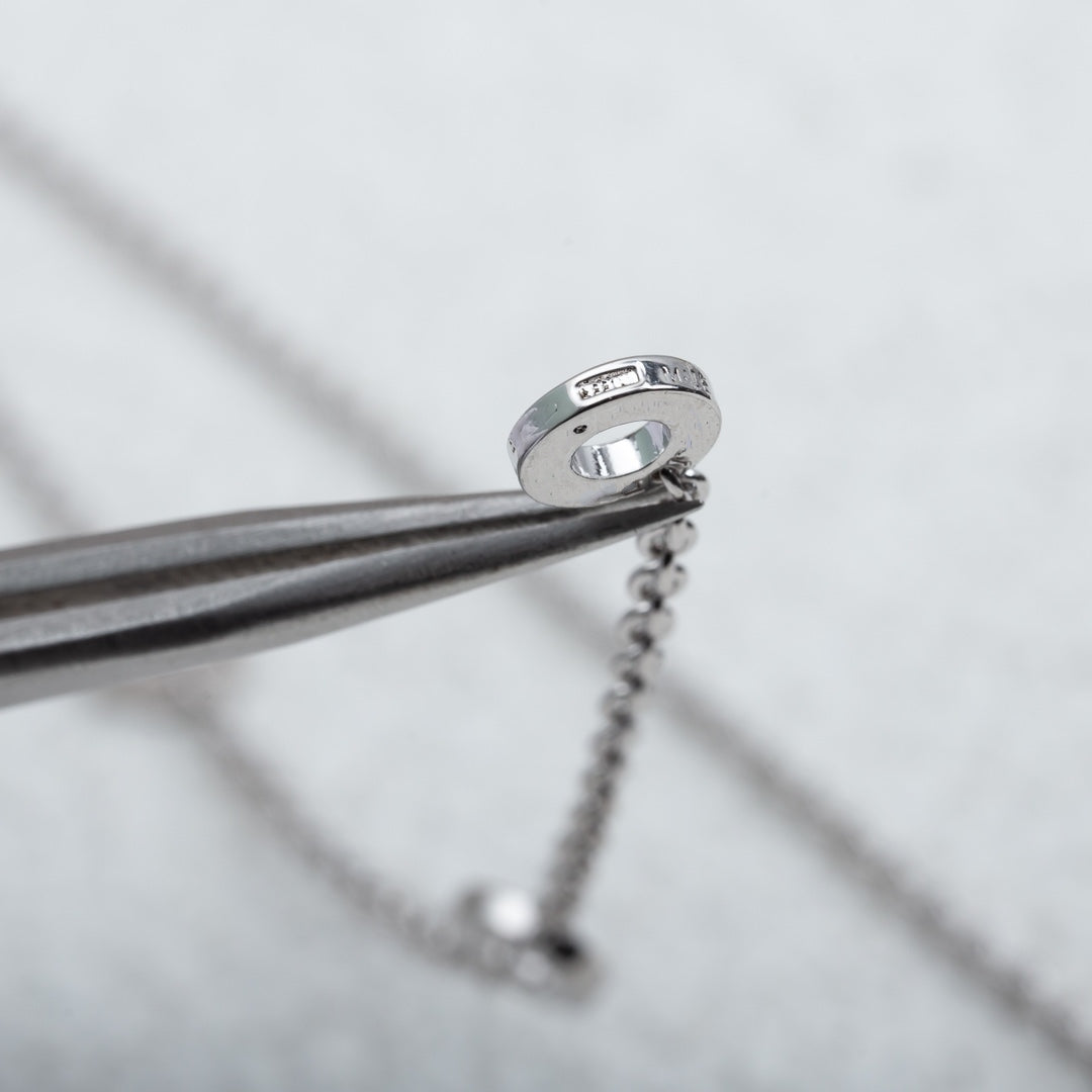 [⭐Veyra]PARENTESI NECKLACE SILVER DIAMOND