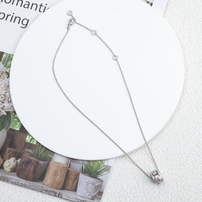 [⭐Veyra]PARENTESI NECKLACE SILVER DIAMOND