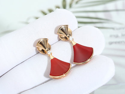 [⭐Veyra]DREAM Carnelian PINK GOLD EARRINGS