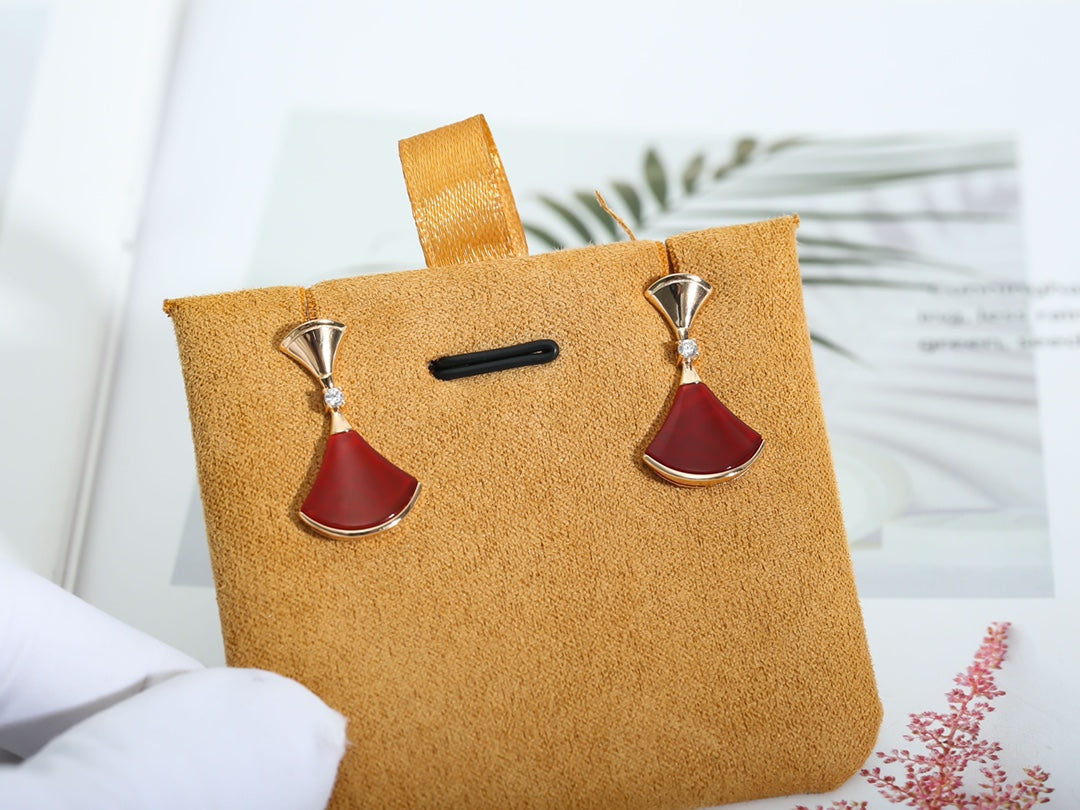 [⭐Veyra]DREAM Carnelian PINK GOLD EARRINGS