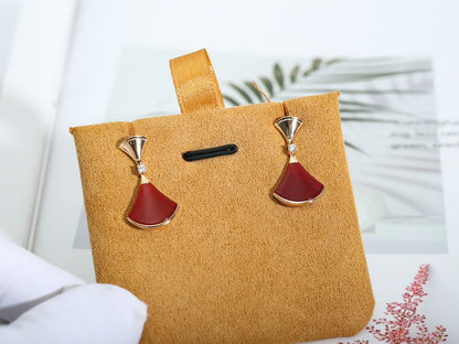 [⭐Veyra]DREAM Carnelian PINK GOLD EARRINGS