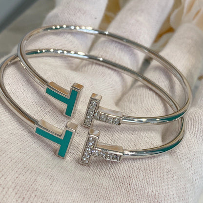 [⭐Veyra Jewels]T BRACELET 1.8MM TURQUOISE DIAMOND