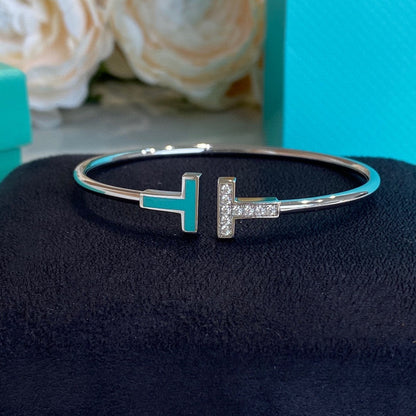 [⭐Veyra Jewels]T BRACELET 1.8MM TURQUOISE DIAMOND