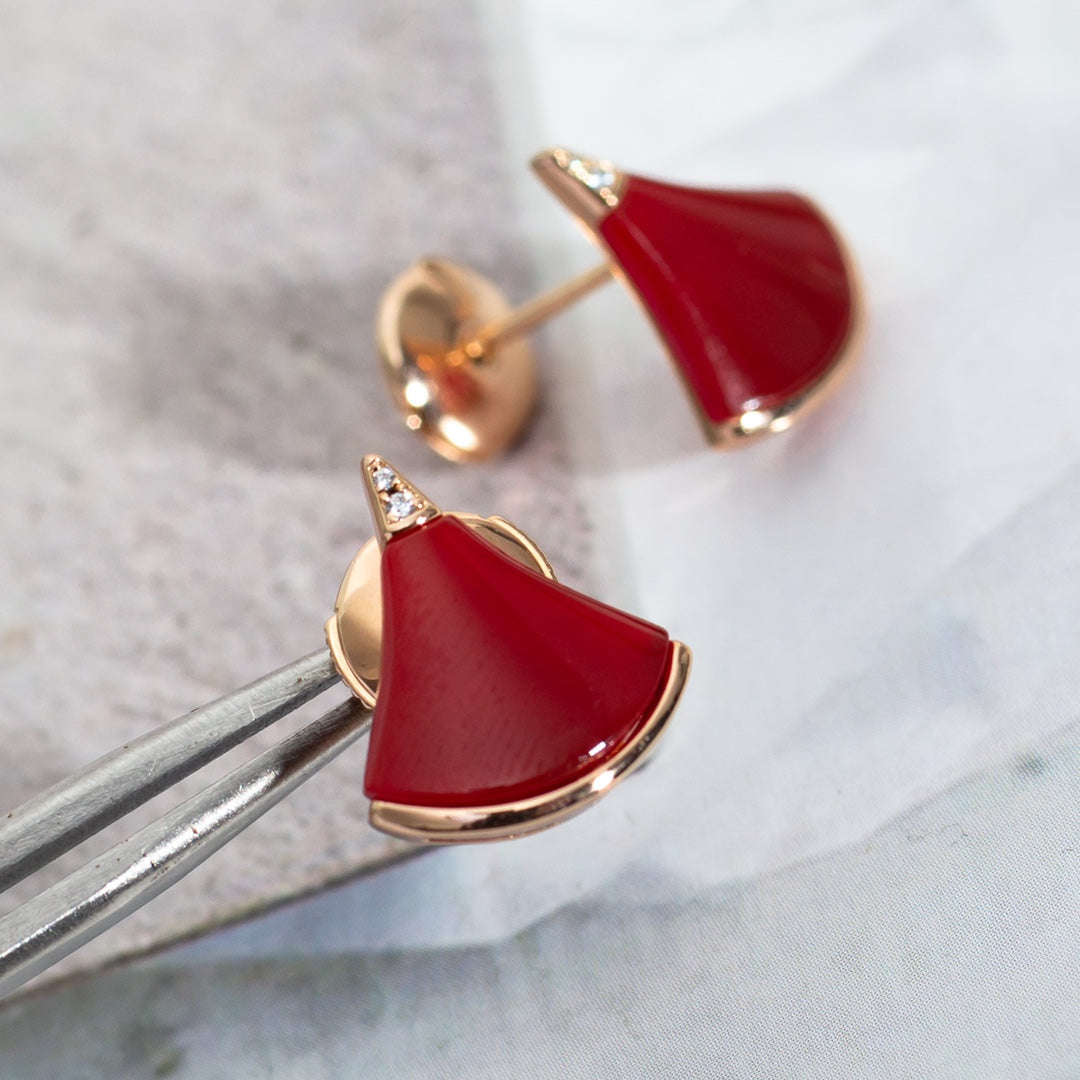 [⭐Veyra]DIVAS DREAM EARRINGS PINK GOLD