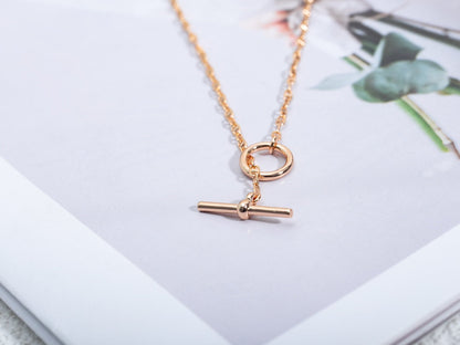 [⭐Veyra]ECHAPPEE NECKLACE PINK GOLD