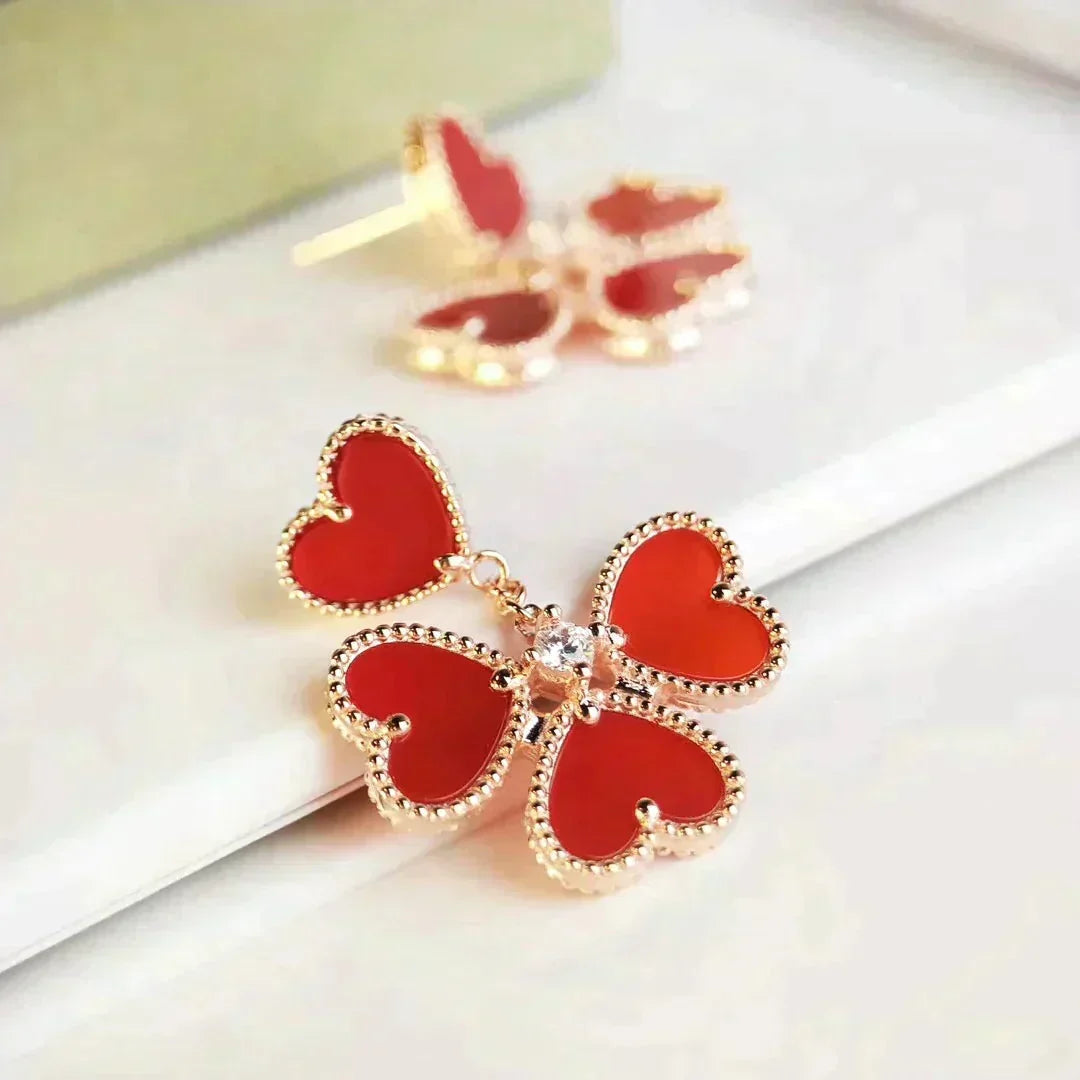 [⭐Veyra]SWEET CLOVER CARNELIAN EARRINGS