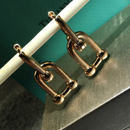 [⭐Veyra Jewels]HARDWARE DROP EARRINGS DOUBLE LINK