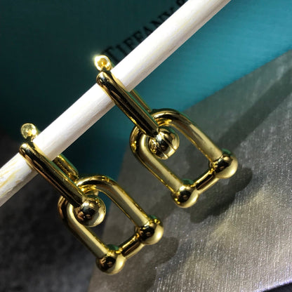 [⭐Veyra Jewels]HARDWARE DROP EARRINGS DOUBLE LINK