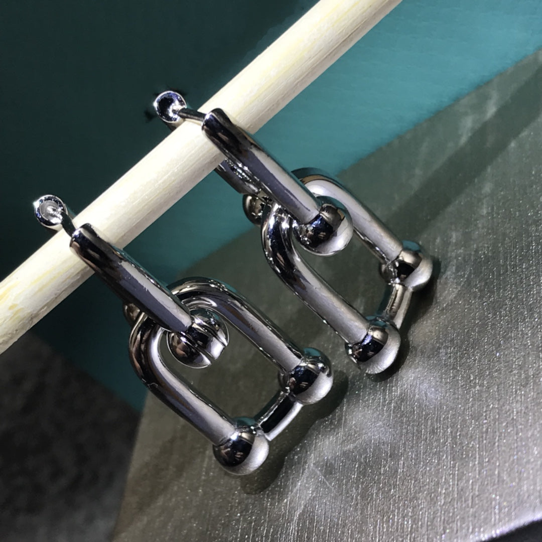 [⭐Veyra Jewels]HARDWARE DROP EARRINGS DOUBLE LINK