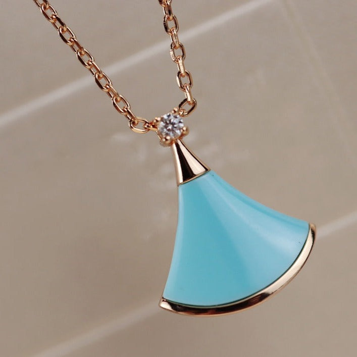 [⭐Veyra]DREAM NECKLACE TURQUOISE PINK GOLD