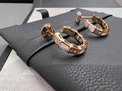 [⭐Veyra]SERPENTI MOP PINK GOLD EARRINGS
