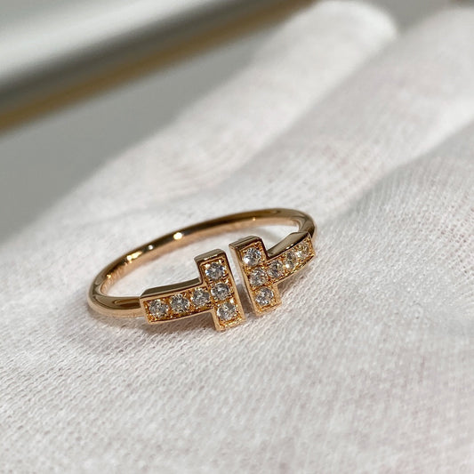 [⭐Veyra Jewels] WIRE RING DIAMOND PINK GOLD