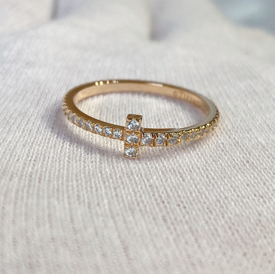 [⭐Veyra Jewels]T RING DIAMOND PINK GOLD