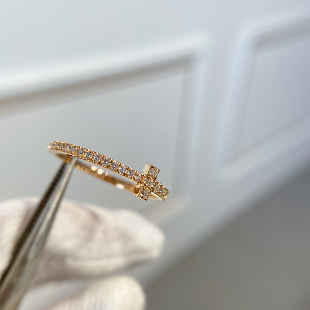 [⭐Veyra Jewels]T RING DIAMOND PINK GOLD