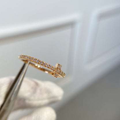 [⭐Veyra Jewels]T RING DIAMOND PINK GOLD