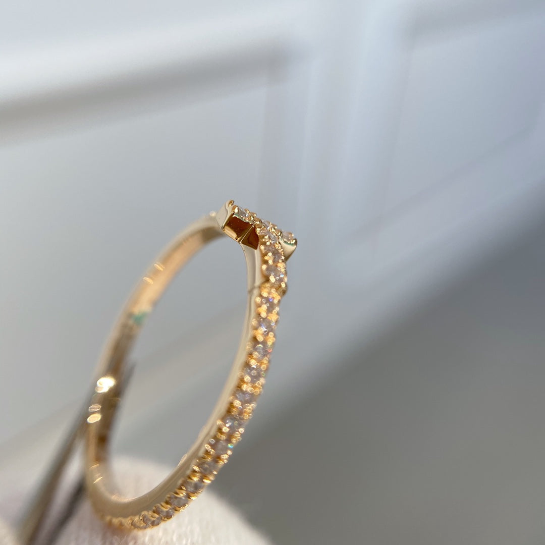 [⭐Veyra Jewels]T RING DIAMOND PINK GOLD