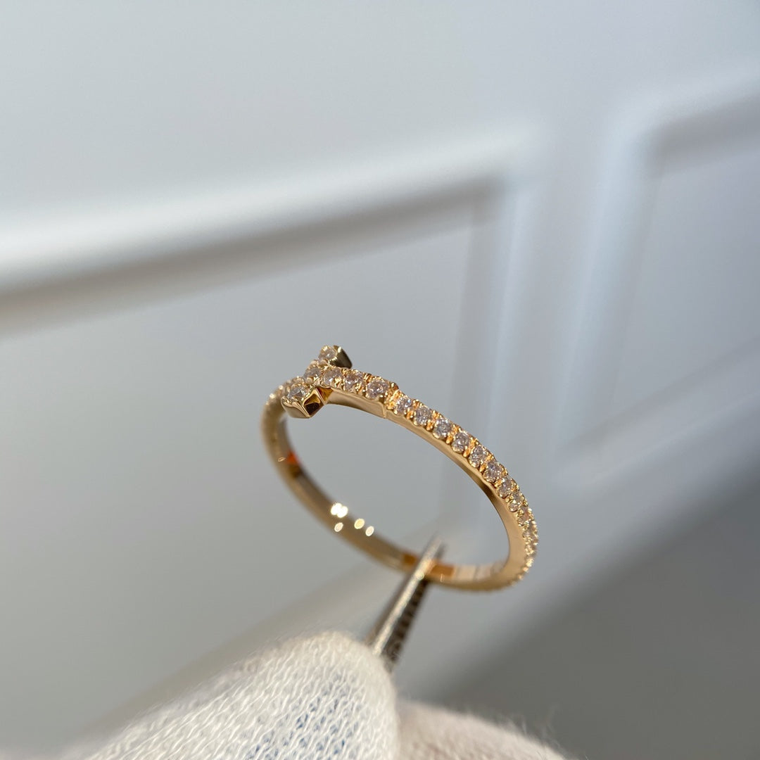 [⭐Veyra Jewels]T RING DIAMOND PINK GOLD