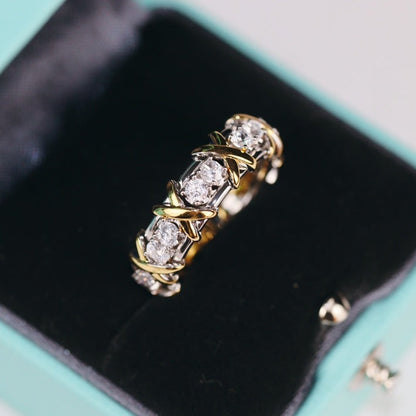 [⭐Veyra Jewels]SIXTEEN STONE RING GOLD