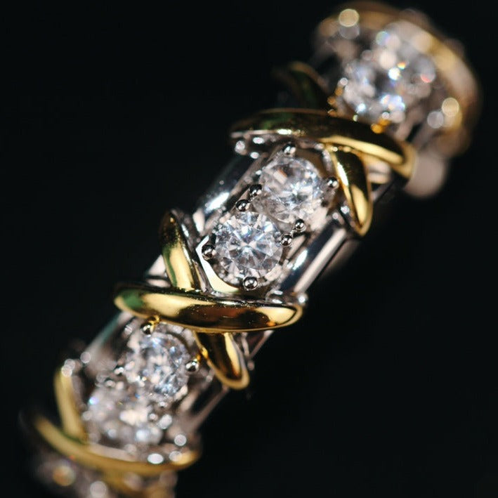 [⭐Veyra Jewels]SIXTEEN STONE RING GOLD