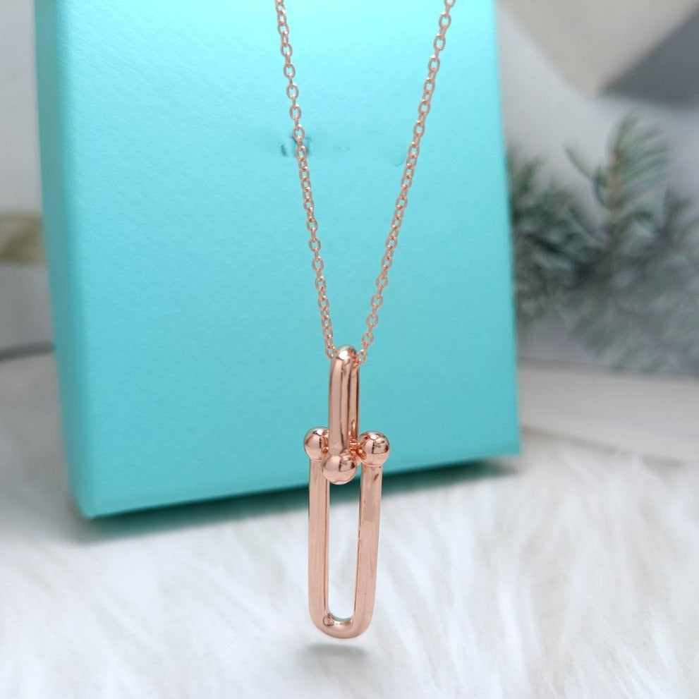 [⭐Veyra Jewels]HARDWEAR DROP DOUBLE LINK PEDANT NECKLACE