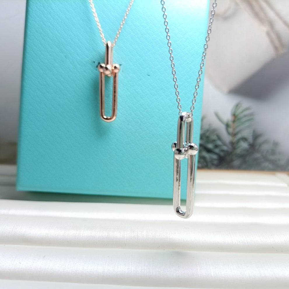 [⭐Veyra Jewels]HARDWEAR DROP DOUBLE LINK PEDANT NECKLACE