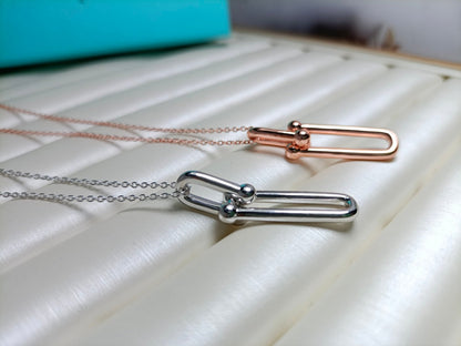 [⭐Veyra Jewels]HARDWEAR DROP DOUBLE LINK PEDANT NECKLACE