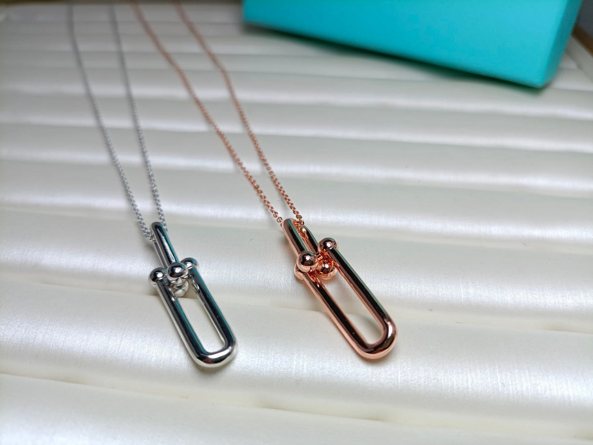 [⭐Veyra Jewels]HARDWEAR DROP DOUBLE LINK PEDANT NECKLACE