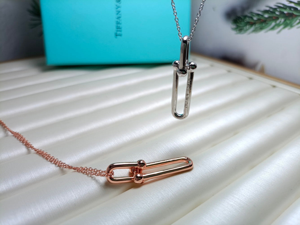 [⭐Veyra Jewels]HARDWEAR DROP DOUBLE LINK PEDANT NECKLACE