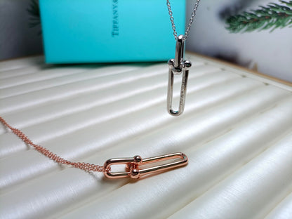 [⭐Veyra Jewels]HARDWEAR DROP DOUBLE LINK PEDANT NECKLACE