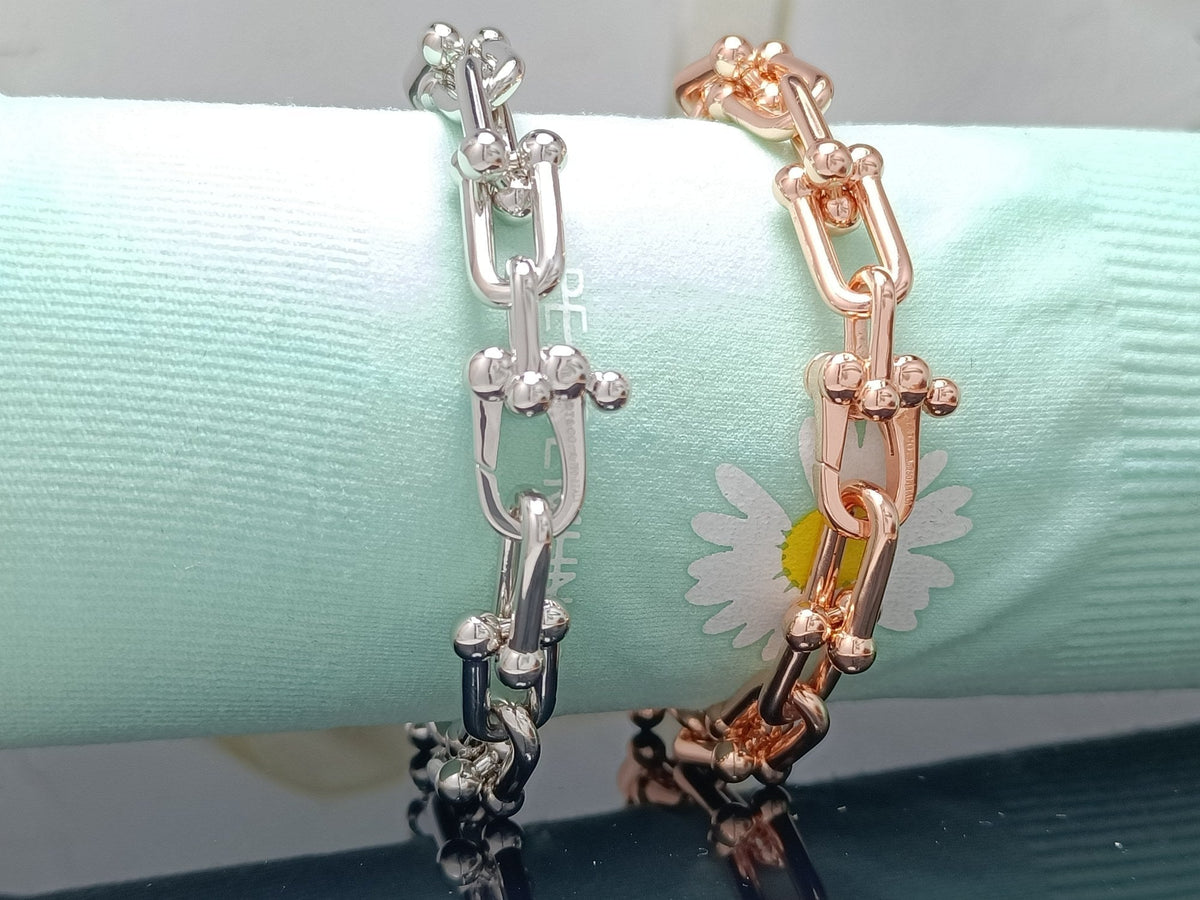 [⭐Veyra Jewels]HARDWEAR BRACELET PINK GOLD AND SILVER DIAMOND