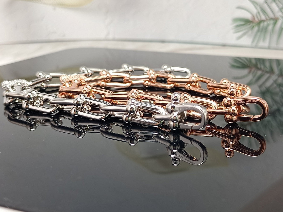 [⭐Veyra Jewels]HARDWEAR BRACELET PINK GOLD AND SILVER DIAMOND