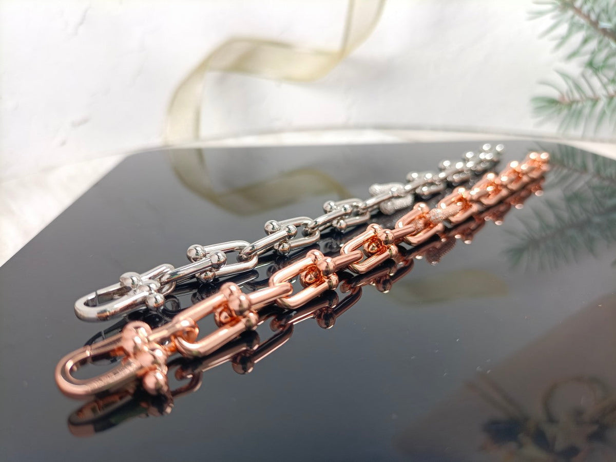 [⭐Veyra Jewels]HARDWEAR BRACELET PINK GOLD AND SILVER DIAMOND