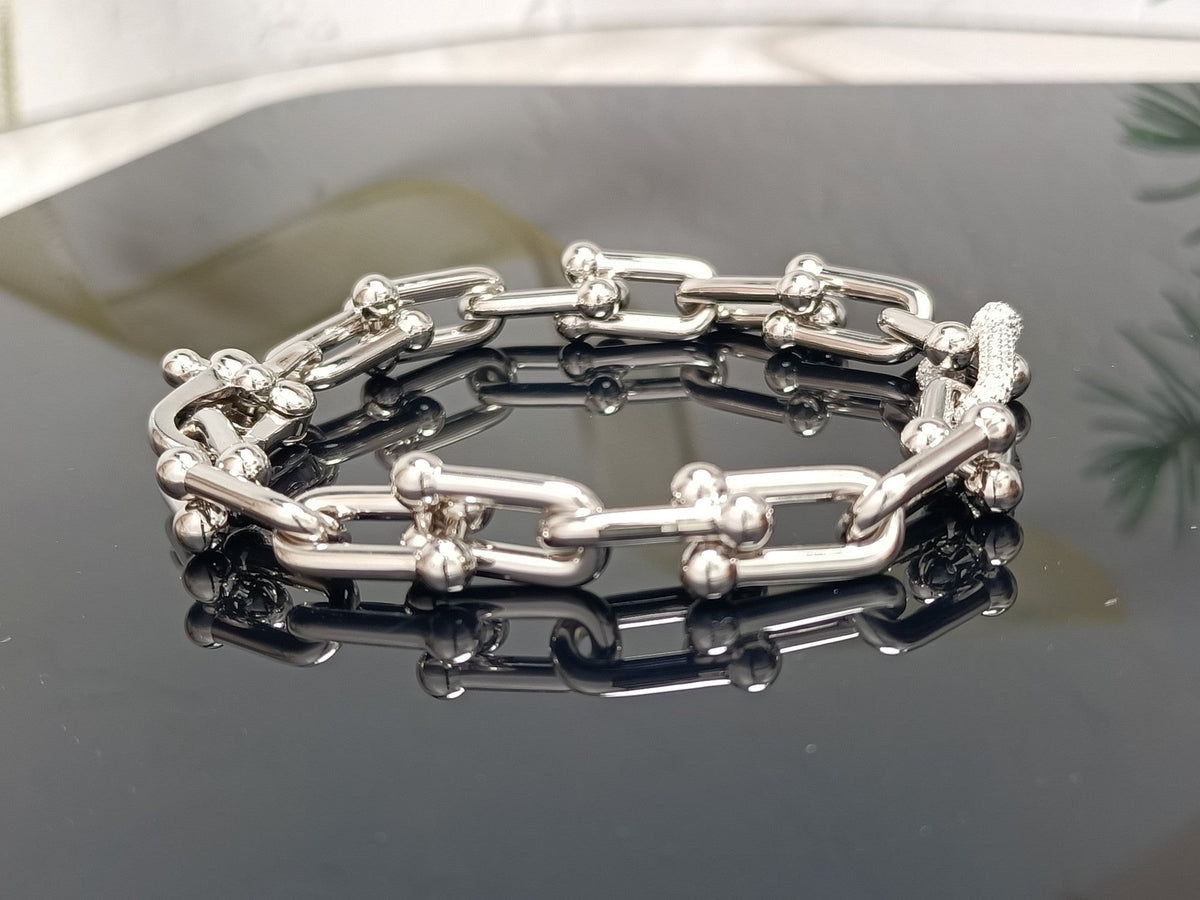 [⭐Veyra Jewels]HARDWEAR BRACELET PINK GOLD AND SILVER DIAMOND