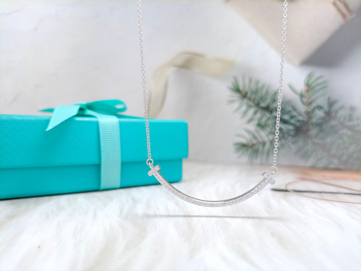 [⭐Veyra Jewels]BIG SMILE PEDANT DIAMOND NECKLACE