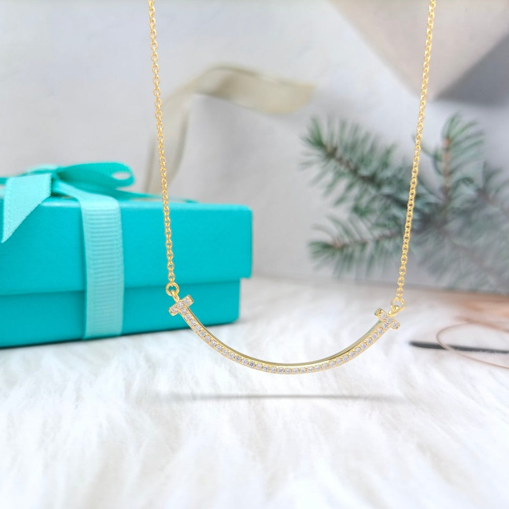 [⭐Veyra Jewels]BIG SMILE PEDANT DIAMOND NECKLACE