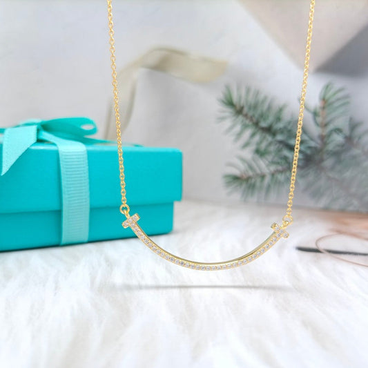 [⭐Veyra Jewels]BIG SMILE PEDANT DIAMOND NECKLACE
