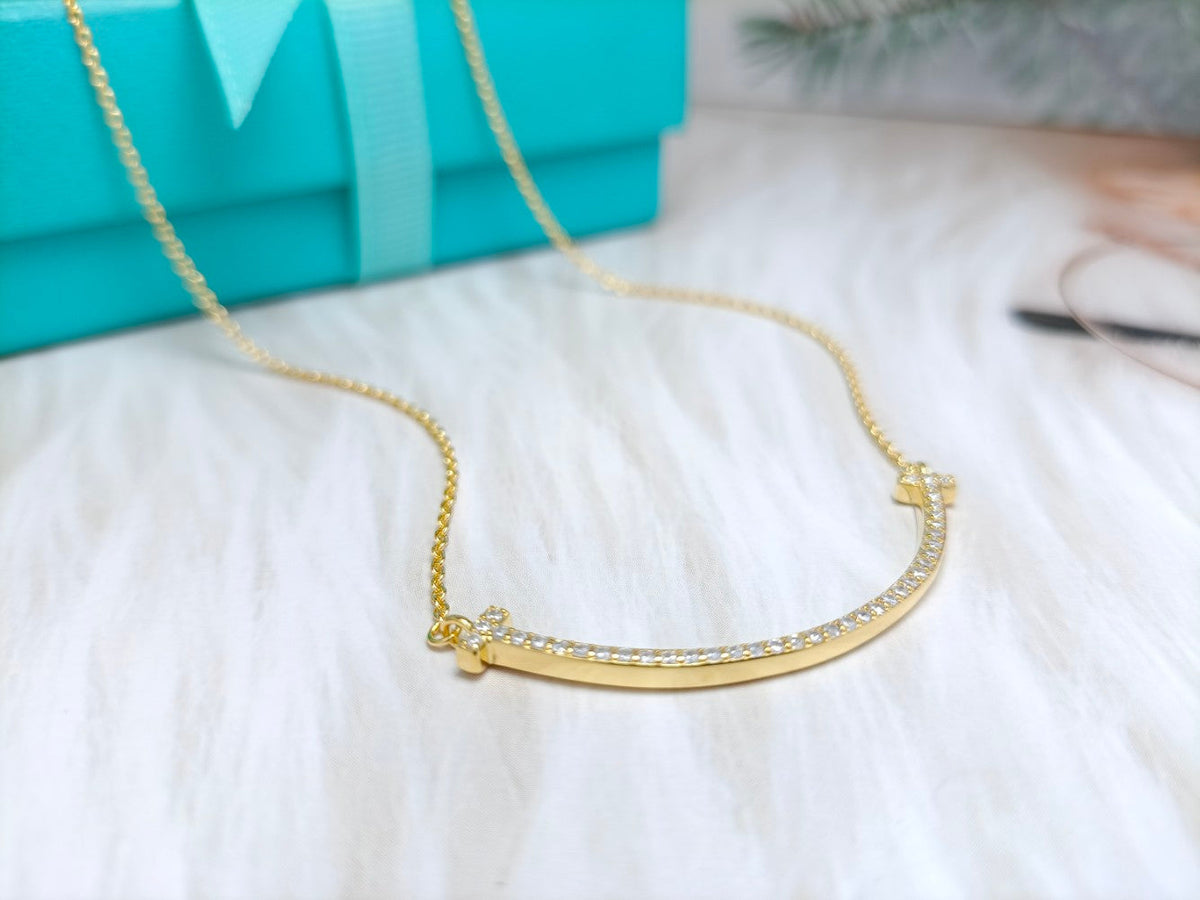[⭐Veyra Jewels]BIG SMILE PEDANT DIAMOND NECKLACE