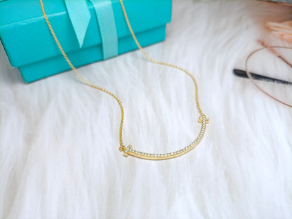 [⭐Veyra Jewels]BIG SMILE PEDANT DIAMOND NECKLACE