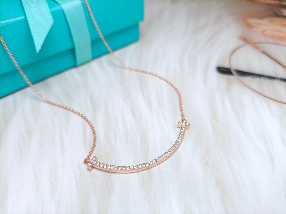 [⭐Veyra Jewels]BIG SMILE PEDANT DIAMOND NECKLACE