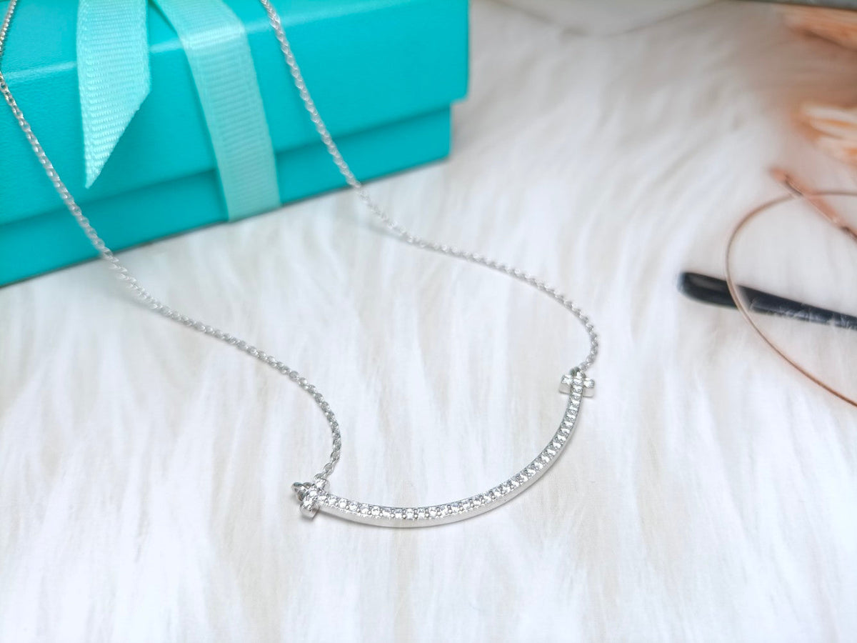 [⭐Veyra Jewels]BIG SMILE PEDANT DIAMOND NECKLACE