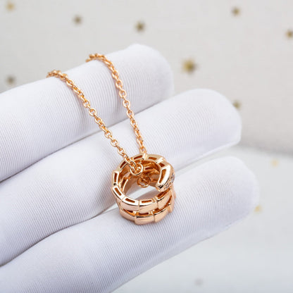 [⭐Veyra]SERPENTI PINK GOLD NECKLACE DIAMOND