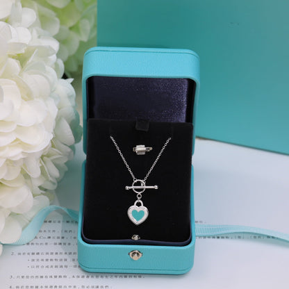 [⭐Veyra Jewels]DOUBLE HEART BLUE NECKLACE