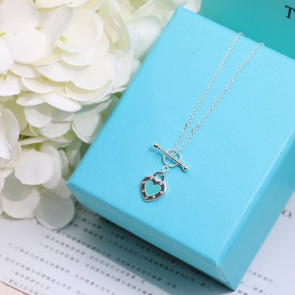 [⭐Veyra Jewels]DOUBLE HEART BLUE NECKLACE
