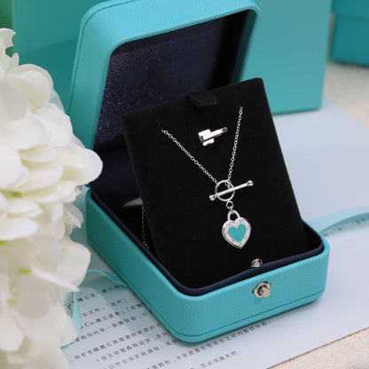 [⭐Veyra Jewels]DOUBLE HEART BLUE NECKLACE