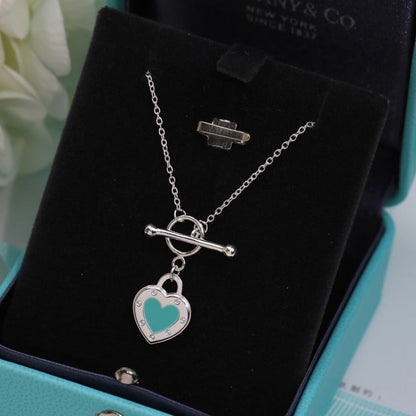 [⭐Veyra Jewels]DOUBLE HEART BLUE NECKLACE