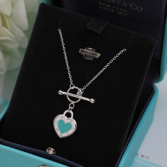 [⭐Veyra Jewels]DOUBLE HEART BLUE NECKLACE