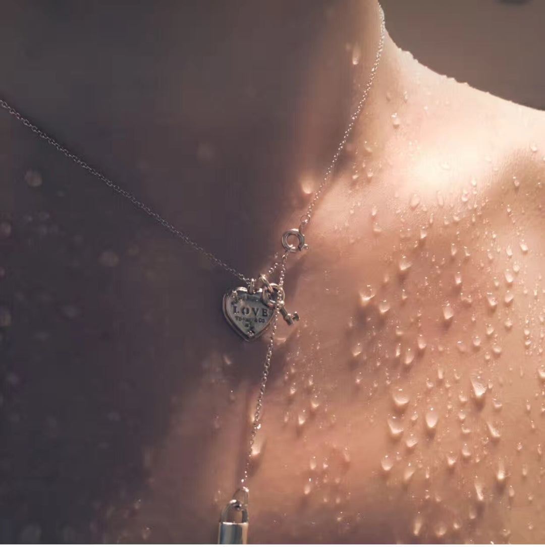 [⭐Veyra Jewels]KEY AND HEART SILVER NECKLACE