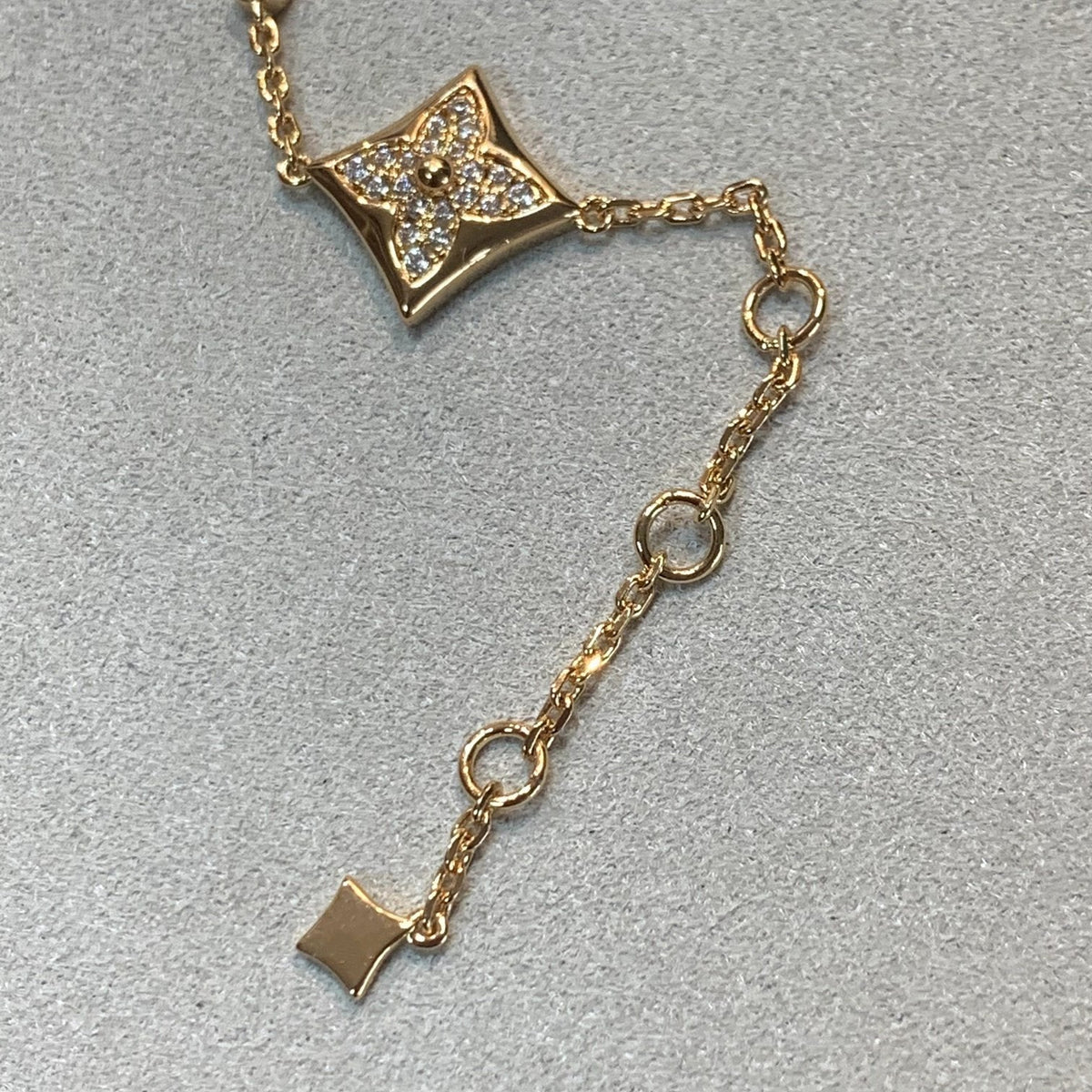 [⭐Veyra]STAR AND SUN 4 MOTIFS GOLD DIAMONDS BRACELET