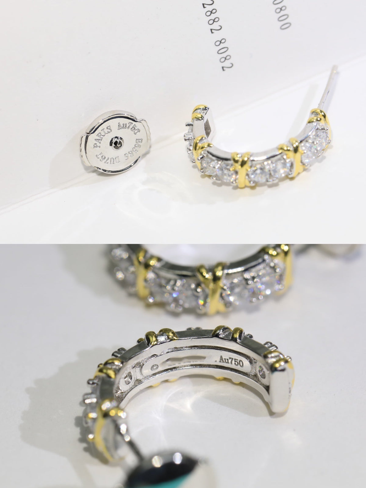 [⭐Veyra Jewels]TWENTY STONE HOOP GOLD EARRINGS