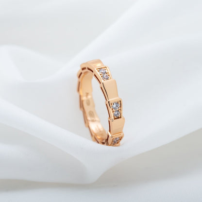 [⭐Veyra]SERPENTI RING PINK GOLD  3MM